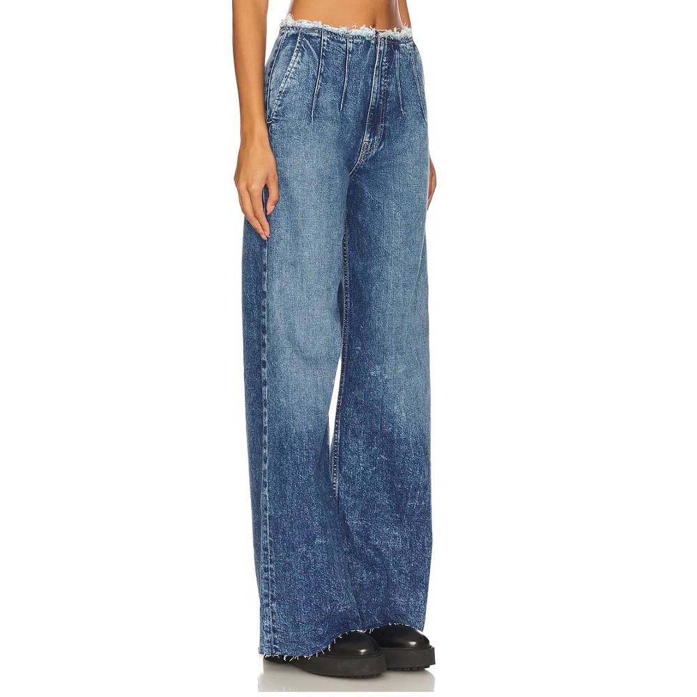 Hudson James Jeans High Rise Darted Wide Leg Malorca Denim 32